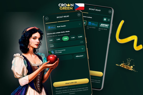 Uvítací bonus 100 % k prvnímu vkladu až 1 000 EUR v Crowngreen Kasinu